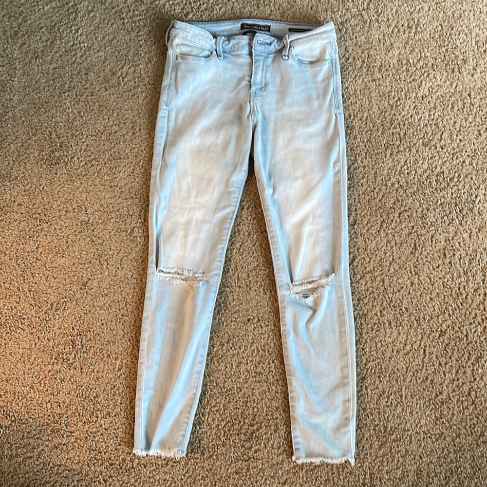 Abercrombie mid rise super skinny ankle Jean